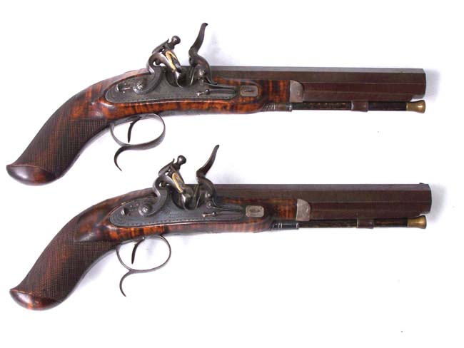 An Exceptionally fine pair of English Flintlock Duelling Pistols by William Smith of London circa 1806-1816.